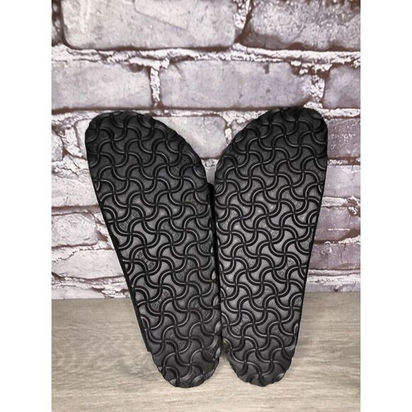 Birkenstock Arizona Black Suede Leather Strap Slides Sandals Women Sz 41EU/10M - Picture 12 of 16